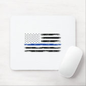 米州旗の細い青い線 マウスパッド (マウス)