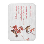 米文鳥と詩 マグネット (縦)