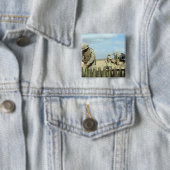 米海兵隊が火のために火付け砲を準備する 缶バッジ (インサイチュ)