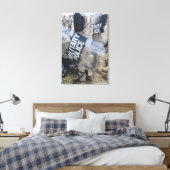 米海兵隊と水兵が機動隊ギア キャンバスプリント (インサイチュ (寝室))