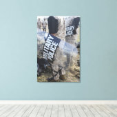 米海兵隊と水兵が機動隊ギア キャンバスプリント (インサイチュ (ウッドフロア))