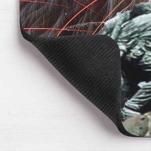 米海兵隊の戦没者慰霊岩尾島花火 マウスパッド (コーナー)