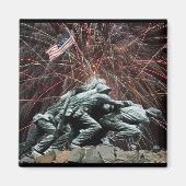 米海兵隊の戦没者慰霊岩尾島花火 マグネット (正面)