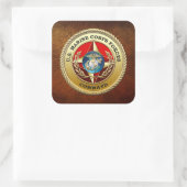 米海兵隊司令部(MARFORCOM) [3D] スクエアシール (バッグ)