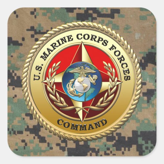 米海兵隊司令部(MARFORCOM) [3D] スクエアシール (正面)