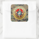 米海兵隊司令部(MARFORCOM) [3D] スクエアシール (バッグ)