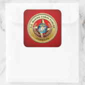 米海兵隊司令部(MARFORCOM) [3D] スクエアシール (バッグ)