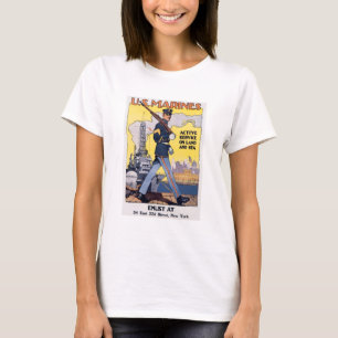 米海兵隊第一次世界大戦のポスター Tシャツ