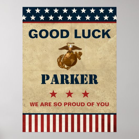 米海兵隊送別会パーティー – リクルート訓練 ポスター (正面)