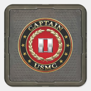 米海兵隊：キャプテン(USMC Capt) [3D] スクエアシール