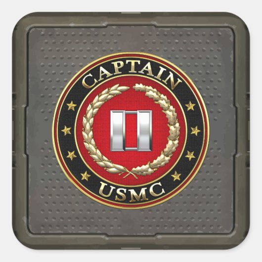 米海兵隊：キャプテン(USMC Capt) [3D] スクエアシール (正面)
