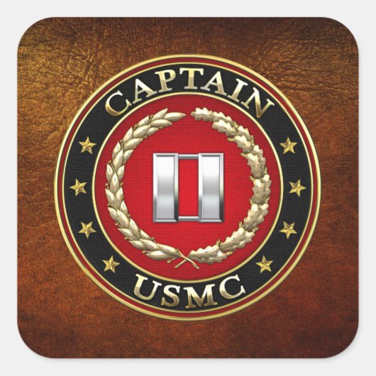 米海兵隊：キャプテン(USMC Capt) [3D] スクエアシール (正面)