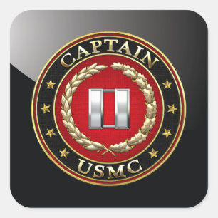 米海兵隊：キャプテン(USMC Capt) [3D] スクエアシール