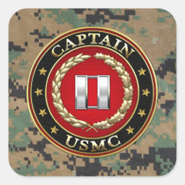 米海兵隊：キャプテン(USMC Capt) [3D] スクエアシール