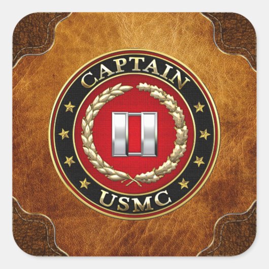 米海兵隊：キャプテン(USMC Capt) [3D] スクエアシール (正面)
