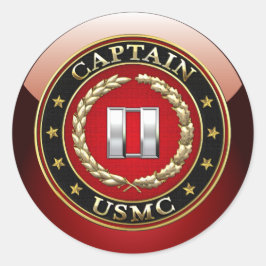 米海兵隊：キャプテン(USMC Capt) [3D] ラウンドシール