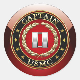米海兵隊：キャプテン(USMC Capt) [3D] ラウンドシール