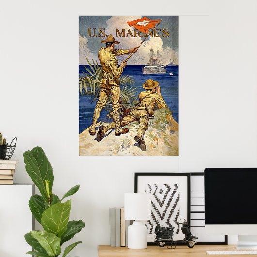 米海兵隊 ポスター (ホームオフィス)