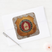 米海兵隊：一等軍曹(USMC 1stSgt) [3D] スクエアシール (封筒)