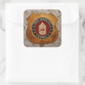 米海兵隊：一等軍曹(USMC 1stSgt) [3D] スクエアシール (バッグ)