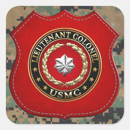 米海兵隊：中佐(USMC LtCol) [3D] スクエアシール (正面)