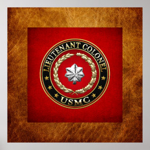 米海兵隊：中佐(USMC LtCol) [3D] ポスター