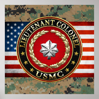 米海兵隊：中佐(USMC LtCol) [3D] ポスター