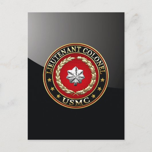 米海兵隊：中佐(USMC LtCol) [3D] ポストカード (正面)