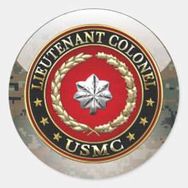 米海兵隊：中佐(USMC LtCol) [3D] ラウンドシール