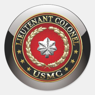 米海兵隊：中佐(USMC LtCol) [3D] ラウンドシール