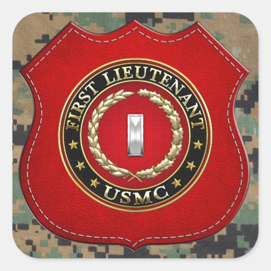 米海兵隊：中尉(USMC 1stLt) [3D] スクエアシール (正面)