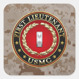米海兵隊：中尉(USMC 1stLt) [3D] スクエアシール