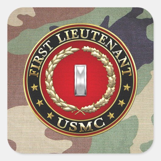 米海兵隊：中尉(USMC 1stLt) [3D] スクエアシール (正面)