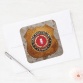 米海兵隊：中尉(USMC 1stLt) [3D] スクエアシール (封筒)