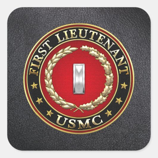 米海兵隊：中尉(USMC 1stLt) [3D] スクエアシール (正面)