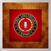米海兵隊：中尉(USMC 1stLt) [3D] ポスター (正面)