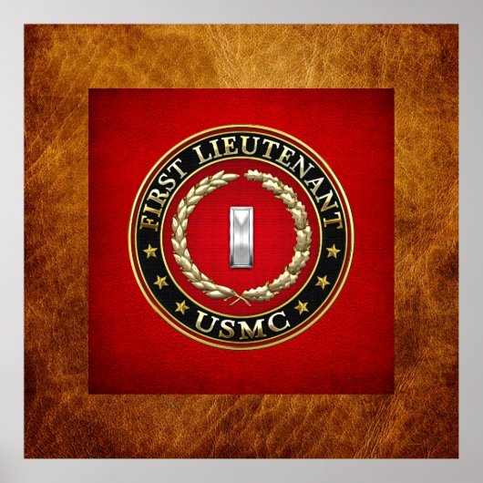 米海兵隊：中尉(USMC 1stLt) [3D] ポスター (正面)