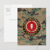 米海兵隊：中尉(USMC 1stLt) [3D] ポストカード (正面/裏面)