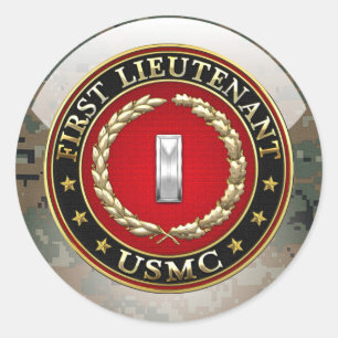 米海兵隊：中尉(USMC 1stLt) [3D] ラウンドシール