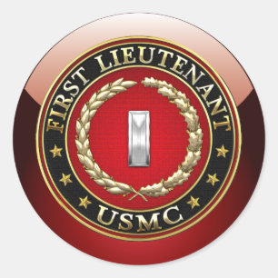 米海兵隊：中尉(USMC 1stLt) [3D] ラウンドシール
