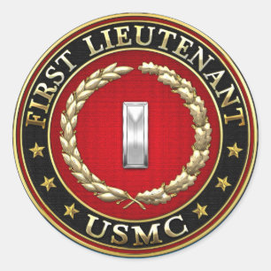 米海兵隊：中尉(USMC 1stLt) [3D] ラウンドシール