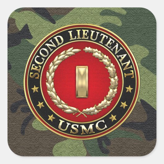 米海兵隊：中尉(USMC 2ndLt) [3D] スクエアシール (正面)
