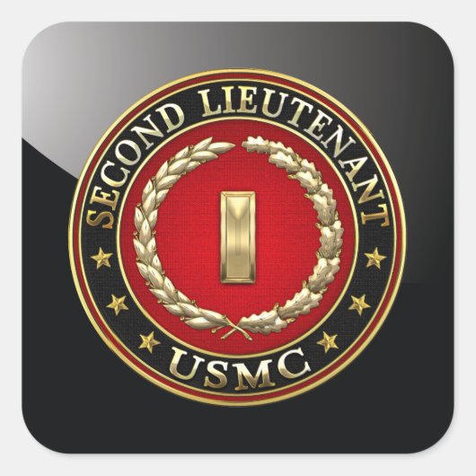 米海兵隊：中尉(USMC 2ndLt) [3D] スクエアシール (正面)