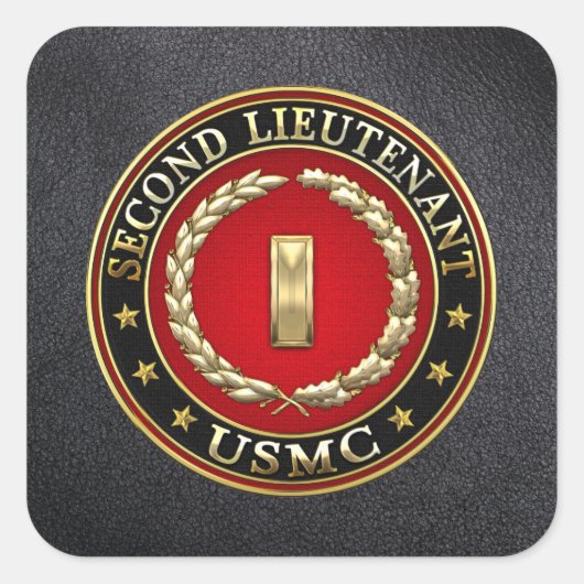 米海兵隊：中尉(USMC 2ndLt) [3D] スクエアシール (正面)
