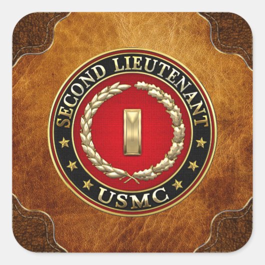 米海兵隊：中尉(USMC 2ndLt) [3D] スクエアシール (正面)