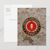 米海兵隊：中尉(USMC 2ndLt) [3D] ポストカード (正面/裏面)