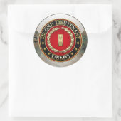 米海兵隊：中尉(USMC 2ndLt) [3D] ラウンドシール (バッグ)