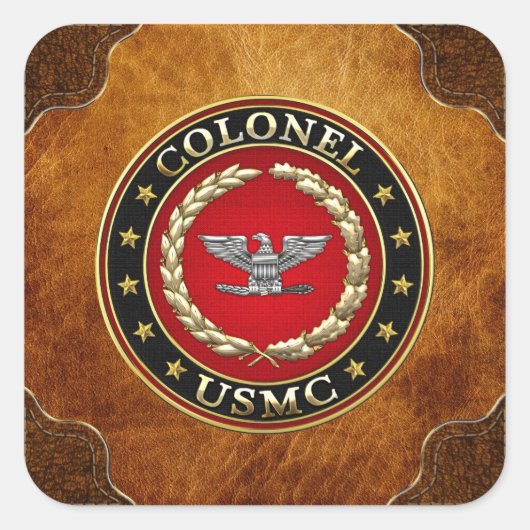 米海兵隊：大佐(USMC Col) [3D] スクエアシール (正面)