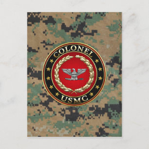 米海兵隊：大佐(USMC Col) [3D] ポストカード
