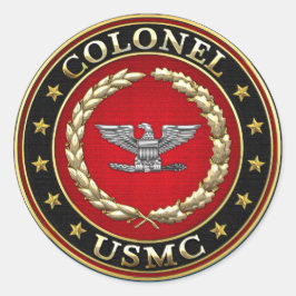 米海兵隊：大佐(USMC Col) [3D] ラウンドシール